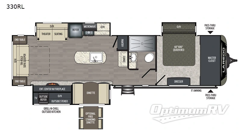 2020 Keystone Laredo 330RL Floorplan Photo
