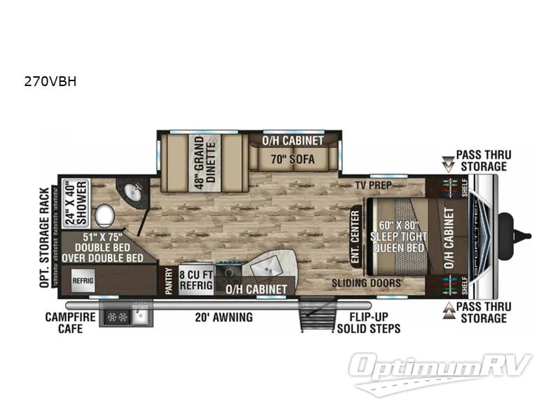 2020 Venture SportTrek 270VBH Floorplan Photo