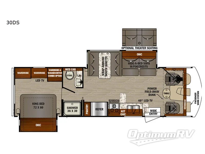 2019 Forest River FR3 30DS RV Floorplan Photo
