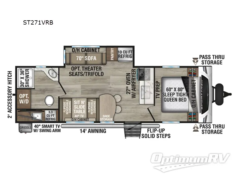 2026 Venture SportTrek ST271VRB Floorplan Photo