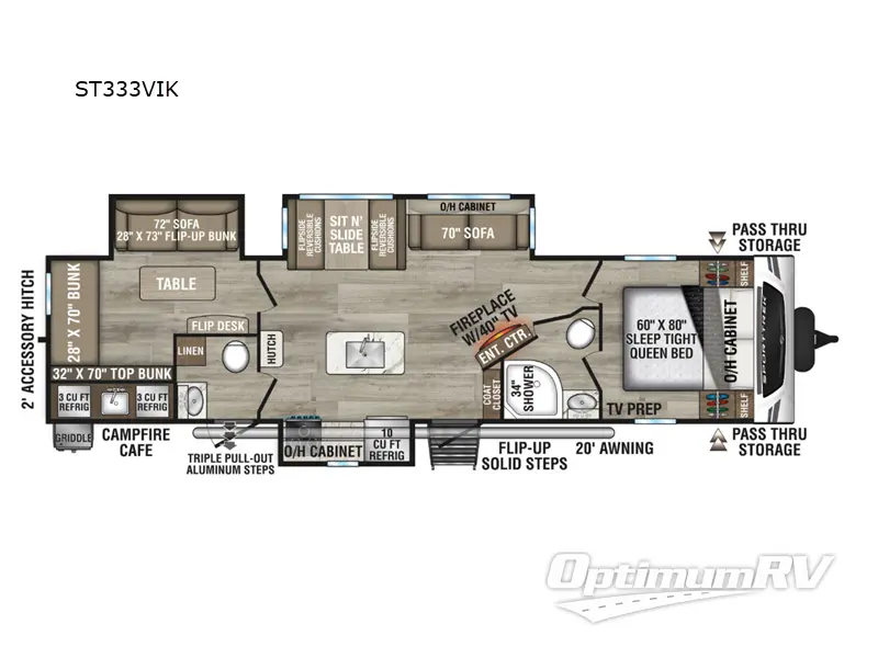 2026 Venture SportTrek ST333VIK Floorplan Photo