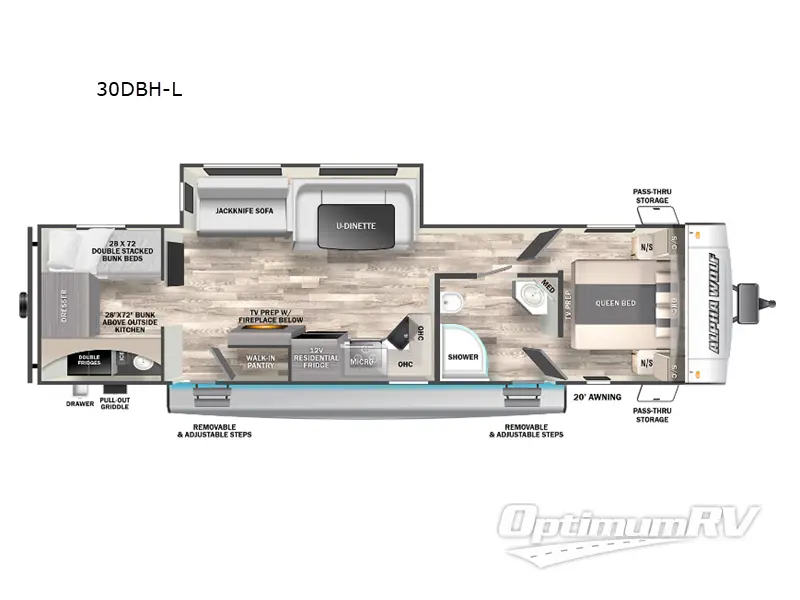 2023 Forest River Cherokee Alpha Wolf 30DBH-L Floorplan Photo