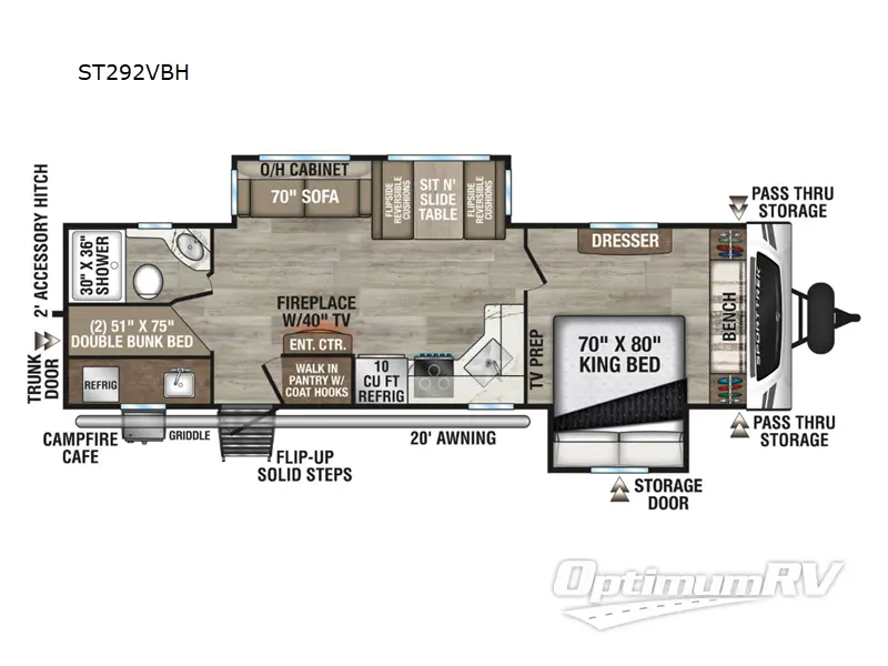 2026 Venture SportTrek ST292VBH RV Floorplan Photo