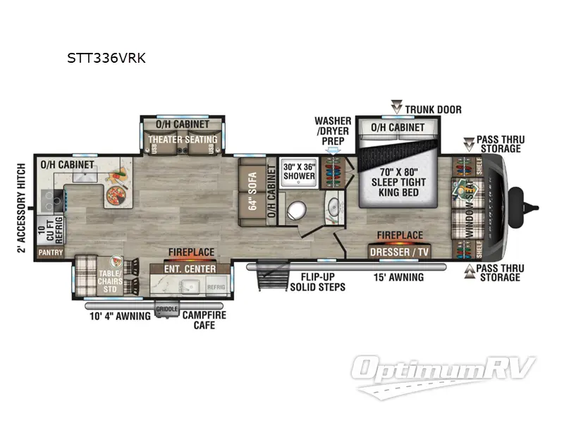 2026 Venture SportTrek Touring Edition STT336VRK RV Floorplan Photo