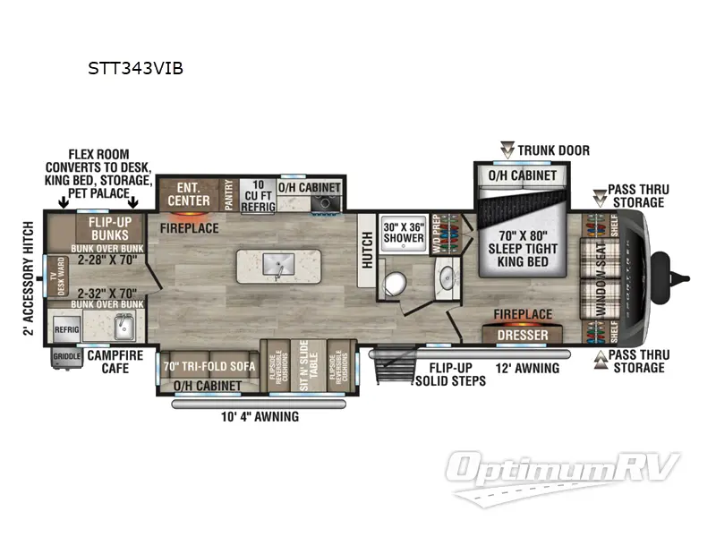 2026 Venture SportTrek Touring Edition STT343VIB Floorplan Photo