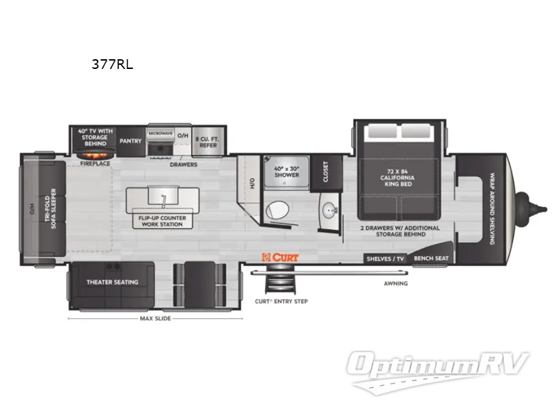 2022 Keystone Arcadia 377RL RV Floorplan Photo