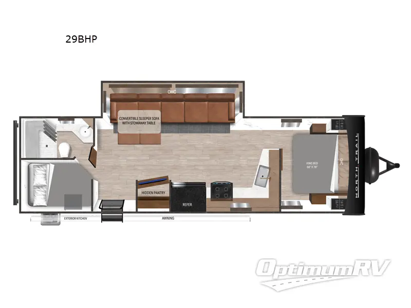 2024 Heartland North Trail 29BHP Floorplan Photo