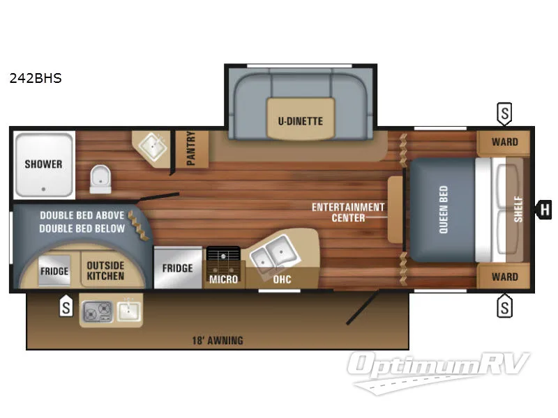 2018 Jayco Jay Flight SLX 242BHS Floorplan Photo