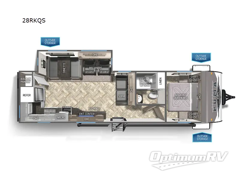 2023 Palomino Puma 28RKQS Floorplan Photo