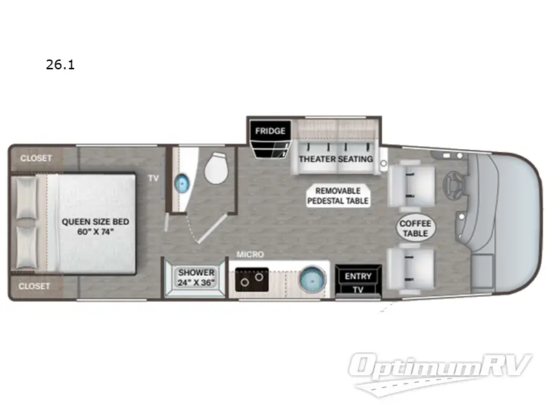 2025 Thor Axis 26.1 Floorplan Photo