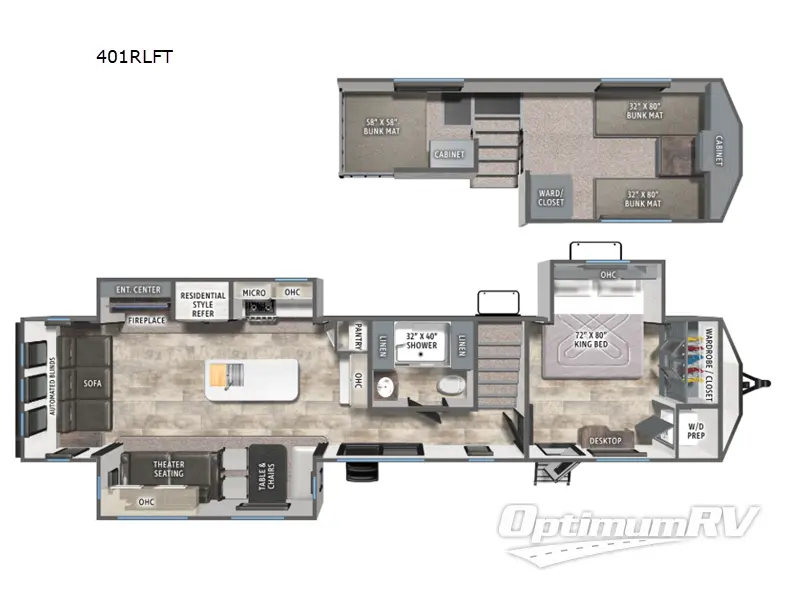 2026 Forest River Puma Vista 401RLFT Floorplan Photo