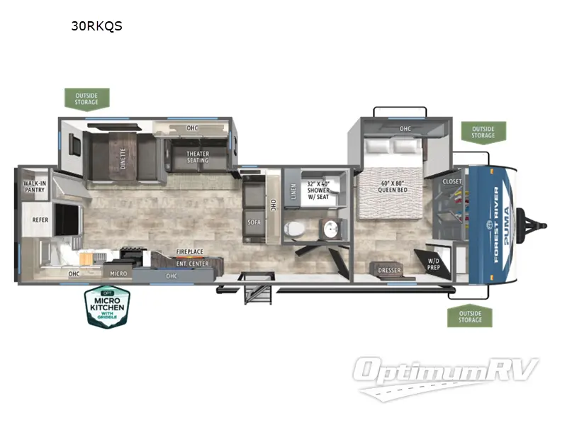2026 Forest River Puma 30RKQS Floorplan Photo