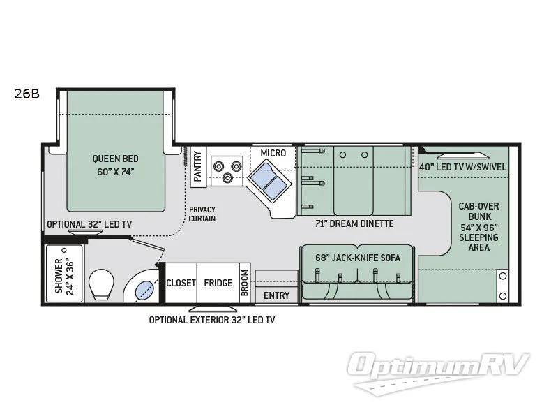 2017 Thor Four Winds 26B Floorplan Photo