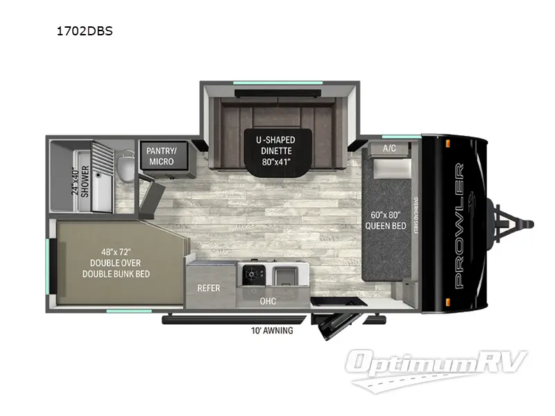 2027 Heartland Prowler 1702DBS Floorplan Photo