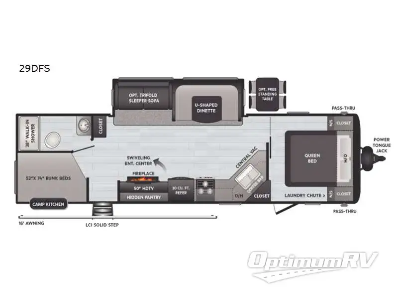 2021 Keystone Hideout 29DFS Floorplan Photo