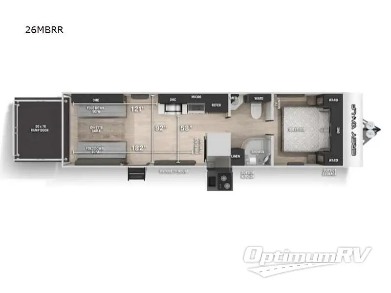2021 Forest River Cherokee Grey Wolf 26MBRR Floorplan Photo