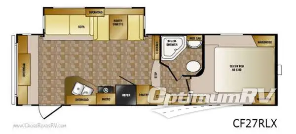 2012 CrossRoads Cruiser CF27RLX Floorplan Photo