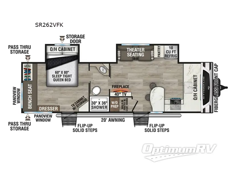 2026 Venture Stratus SR262VFK RV Floorplan Photo