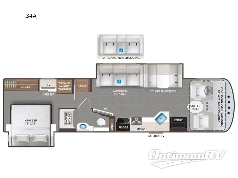 2024 Thor Hurricane 34A Floorplan Photo