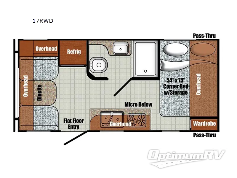 2024 Gulf Stream Vintage Cruiser 17RWD Floorplan Photo