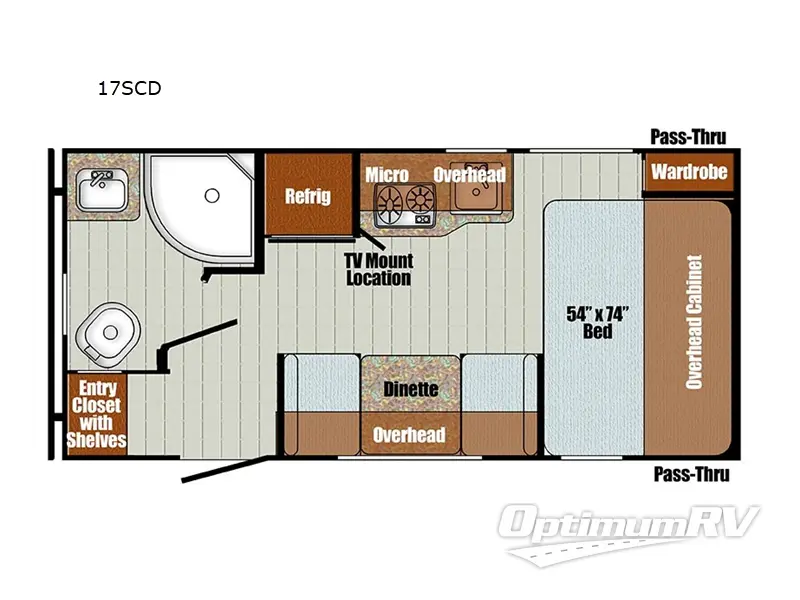 2024 Gulf Stream Vintage Cruiser 17SCD Floorplan Photo