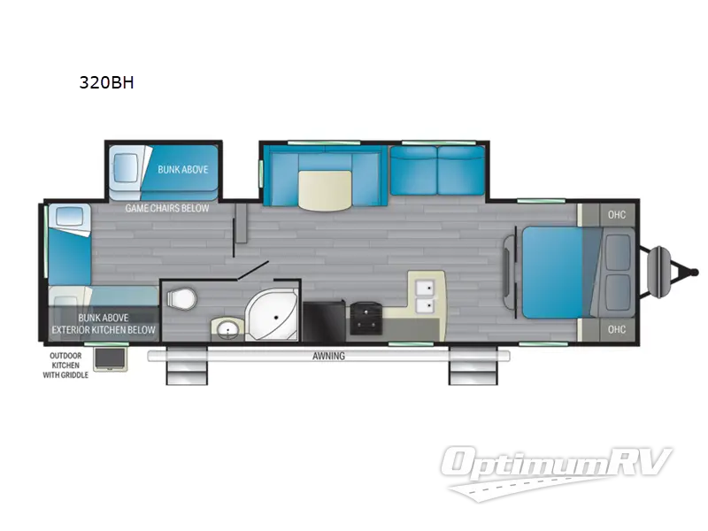 2022 Heartland Prowler 320BH Floorplan Photo