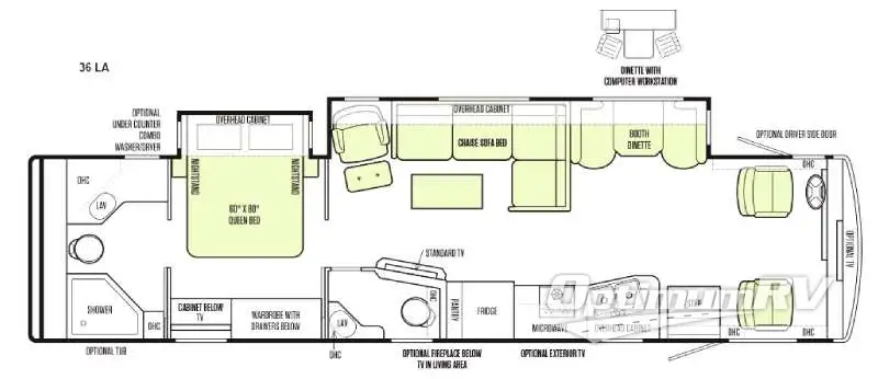 2015 Tiffin Allegro 36 LA Floorplan Photo
