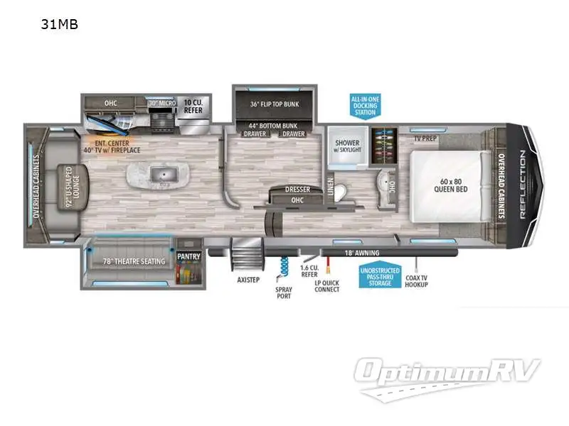 2022 Grand Design Reflection 31MB Floorplan Photo