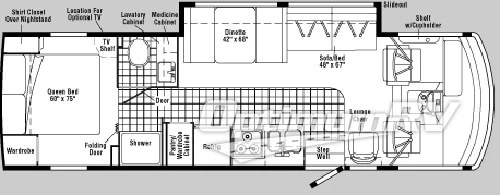 2005 Winnebago Sightseer 30 B Floorplan Photo