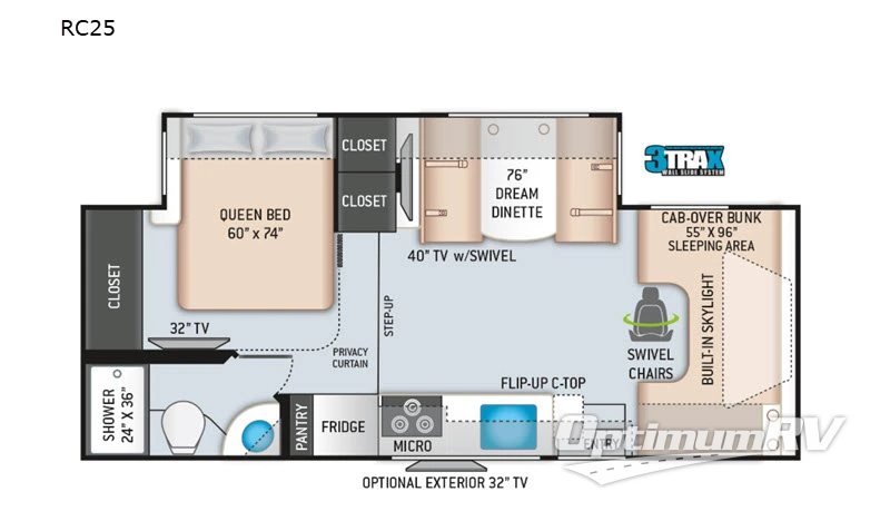 2020 Thor Quantum RC25 RV Floorplan Photo