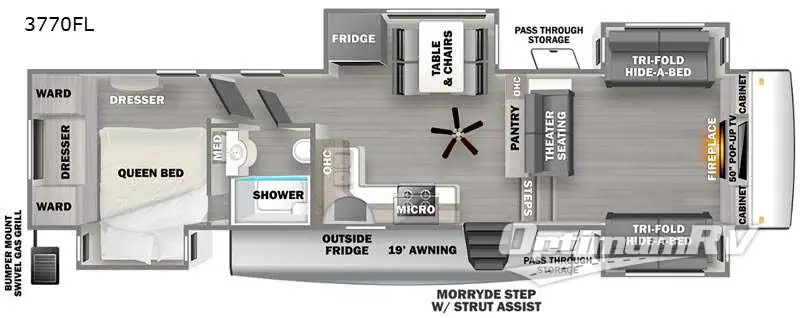 2021 Forest River Sierra C-Class 3770FL RV Floorplan Photo