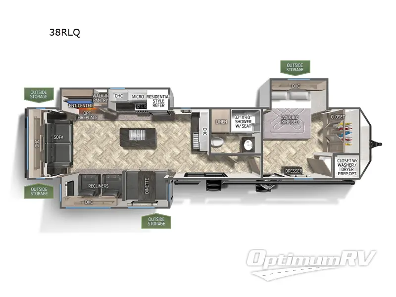 2023 Palomino Puma Destination 38RLQ Floorplan Photo