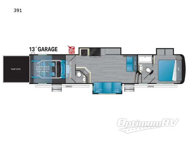 2021 Heartland Road Warrior 391 Floorplan Photo