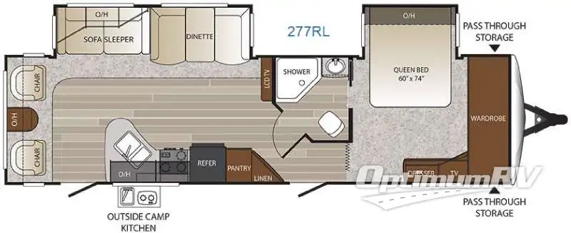 2016 Keystone Outback 277RL RV Floorplan Photo
