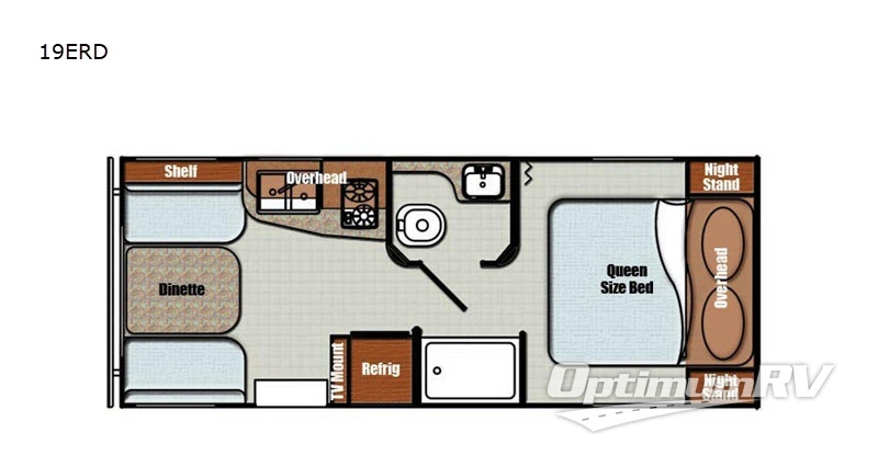2021 Gulf Stream Vintage Cruiser 19ERD RV Floorplan Photo