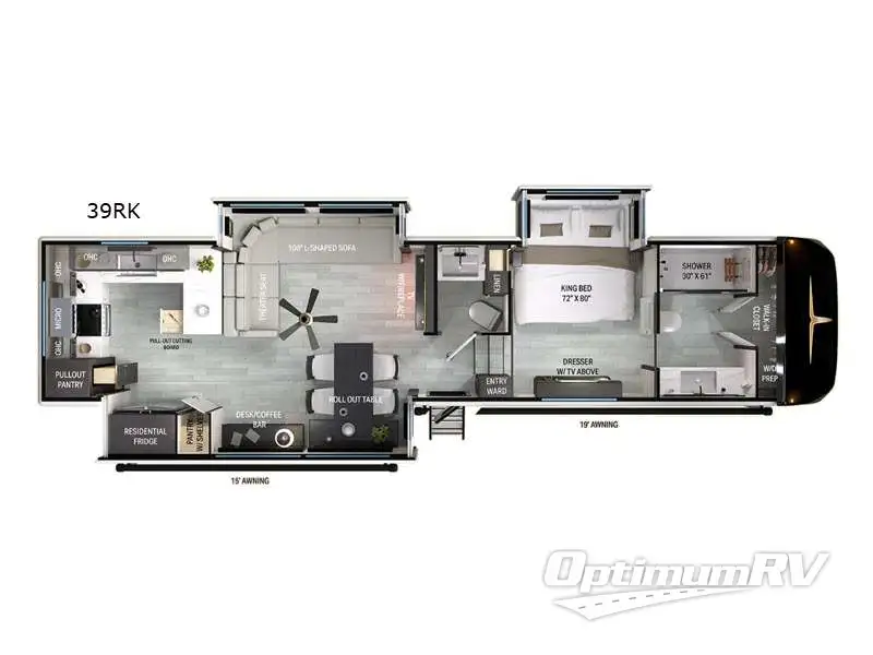 2026 Heartland Bighorn 39RK Floorplan Photo