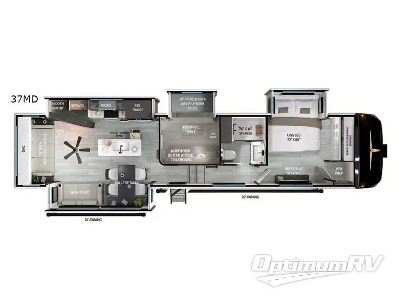 2026 Heartland Bighorn 37MD Floorplan Photo