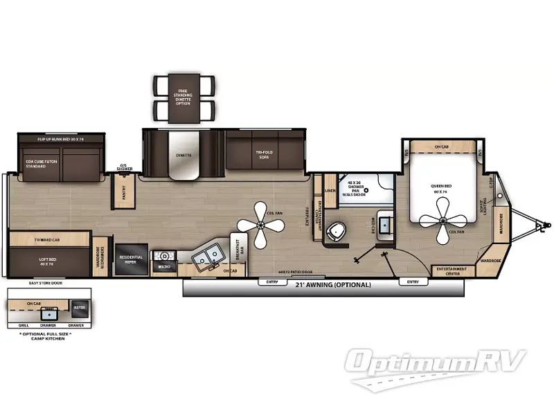 2024 Coachmen Catalina Destination Series 40BHTS Floorplan Photo