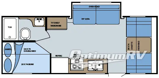2007 Gulf Stream Streamlite 22SS RV Floorplan Photo