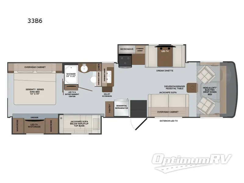 2024 Holiday Rambler Admiral 33B6 Floorplan Photo