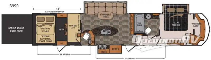 2016 Dutchmen Voltage V3990 Floorplan Photo