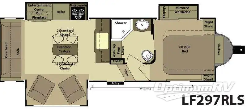 2013 Open Range Light LF297RLS Floorplan Photo