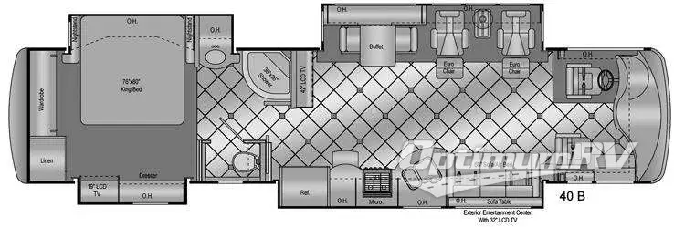 2009 Damon Essence 40B Floorplan Photo