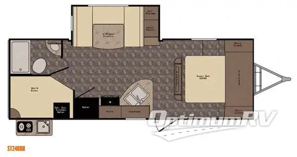 2017 CrossRoads Sunset Trail Super Lite ST240BH RV Floorplan Photo