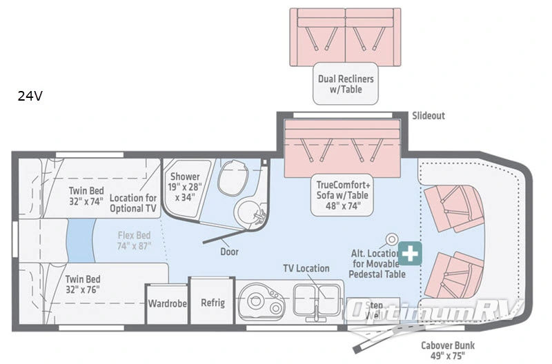 2018 Winnebago Navion 24V Floorplan Photo