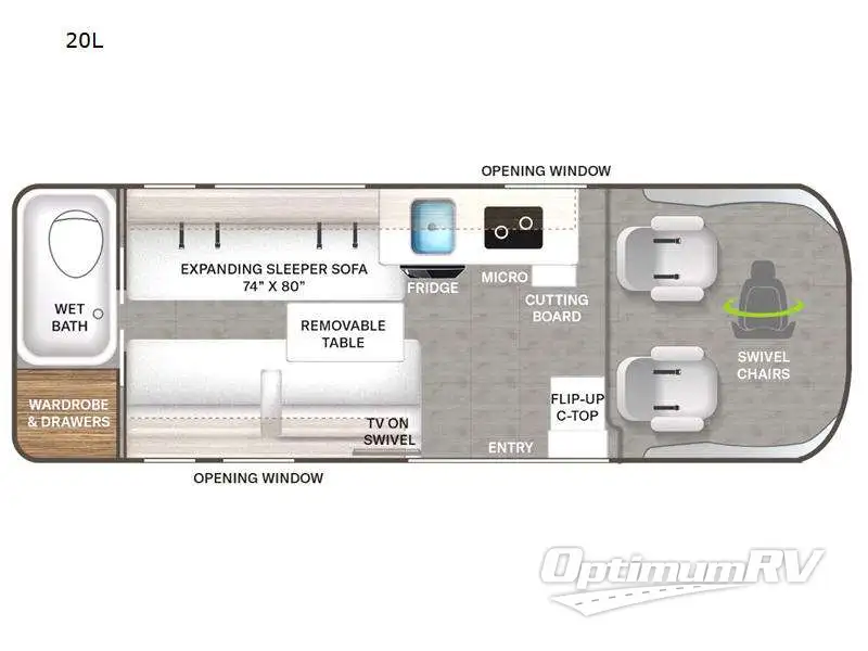 2023 Thor Tellaro 20L Floorplan Photo