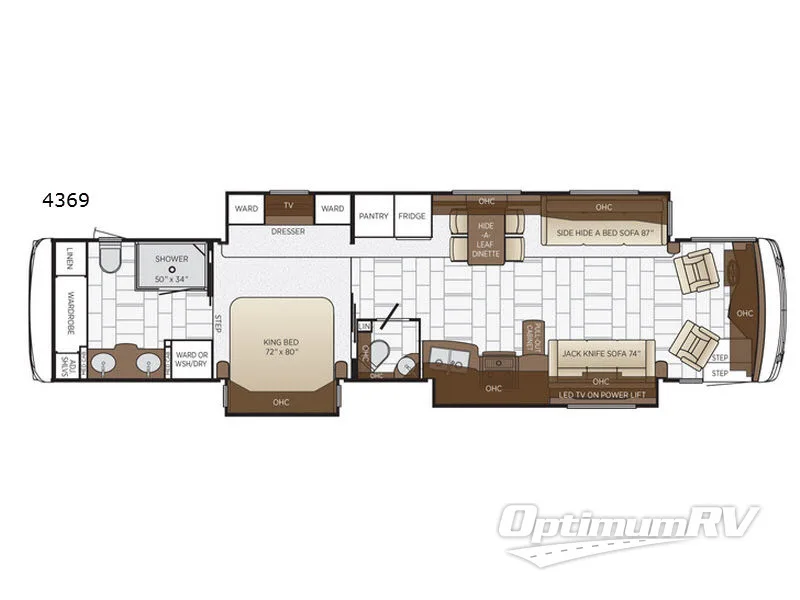 2018 Newmar Ventana 4369 RV Floorplan Photo