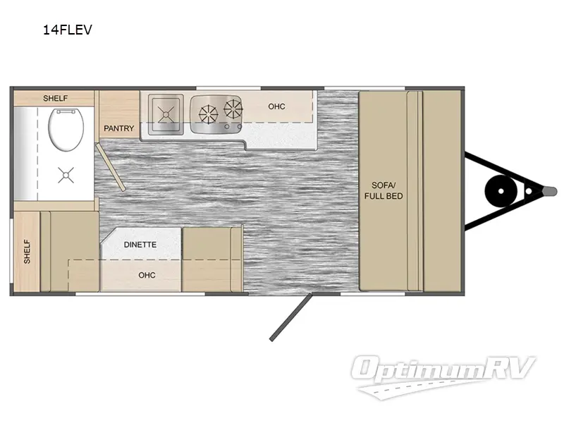 2023 Travel Lite Rove Lite 14FLEV Floorplan Photo