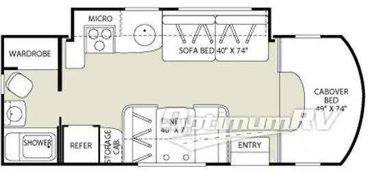 2008 Fleetwood Pulse 24A RV Floorplan Photo
