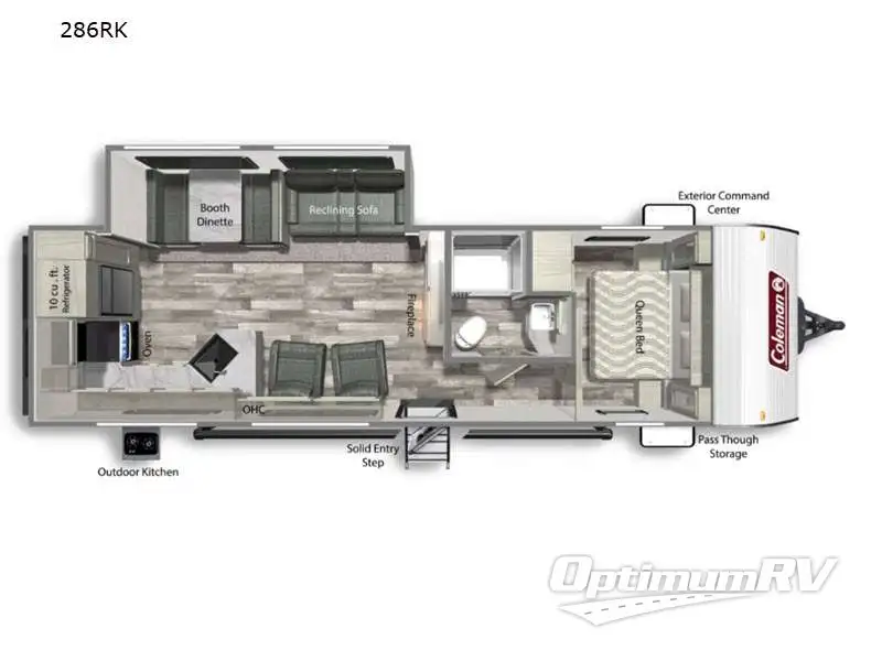 2022 Dutchmen Coleman Lantern Series 286RK RV Floorplan Photo